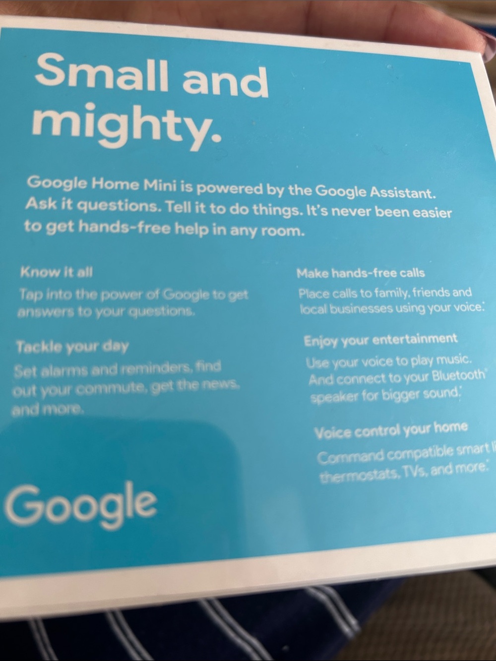 google Home Mini Smart Speaker in Gray - Picture 4 of 5
